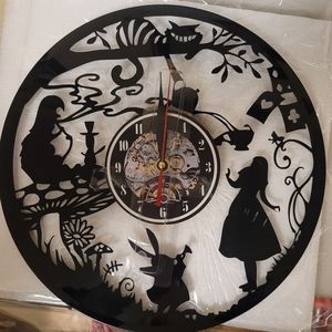 Alice and wonderland vinyl clock (new)